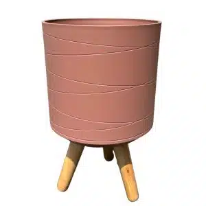 כד ורוד על רגלי עץ 25
